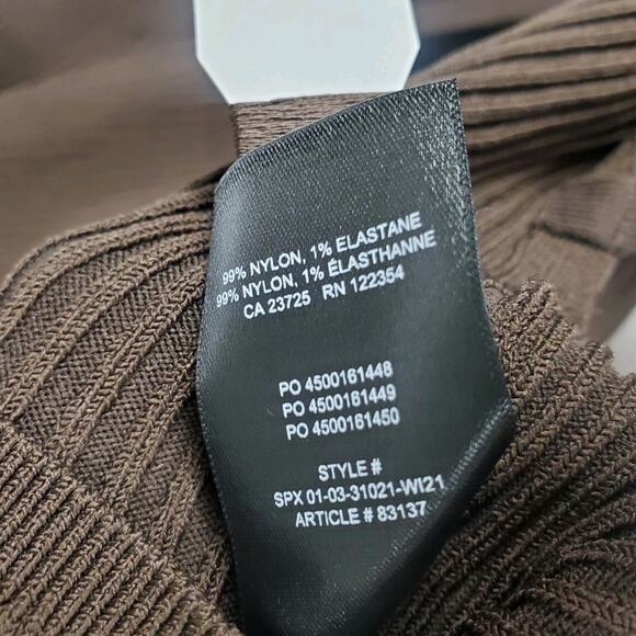 NEW Babaton Ambrosia Sculpt Knit Top Size 2XL Coffee Bean Brown Long Sleeve Rib - Picture 13 of 16